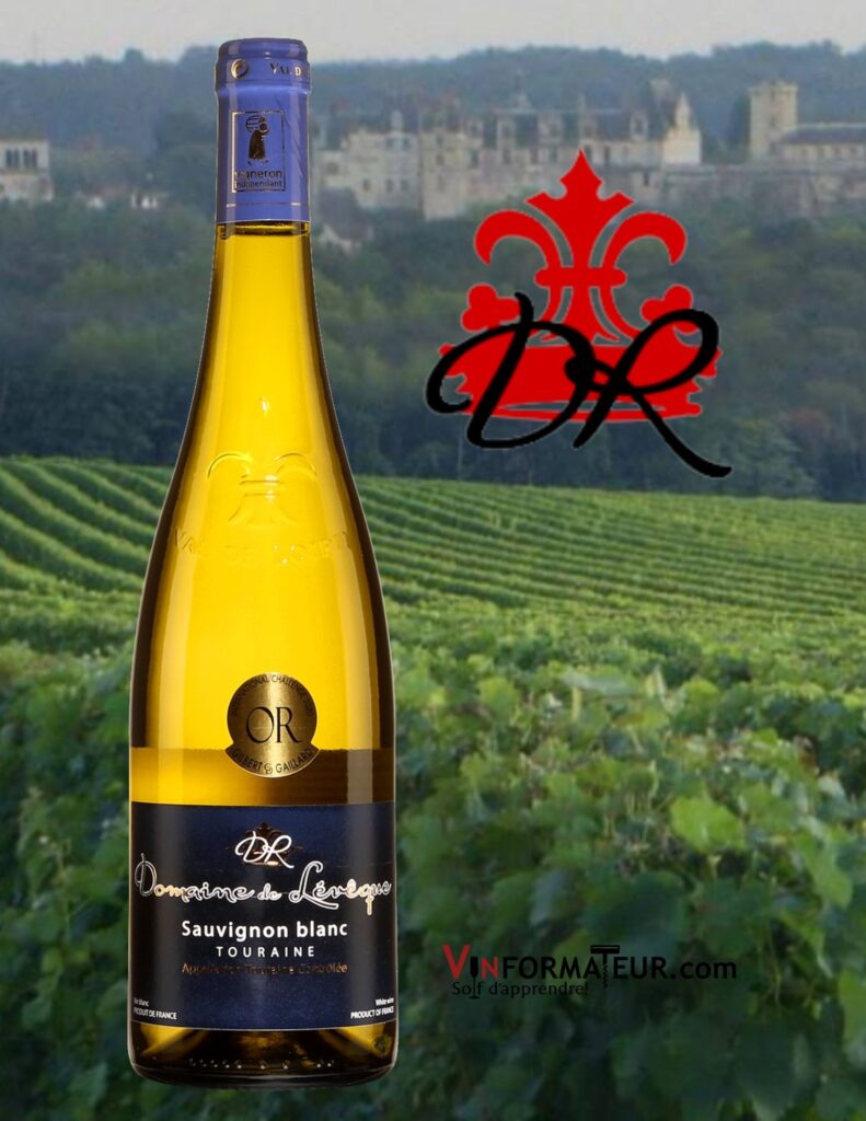 Bouteille de Sauvignon blanc, Domaine de Lévêque, France, Val de Loire, Touraine, vin blanc, 2020