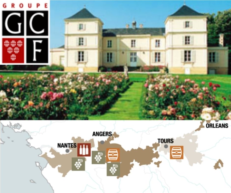 Grands Chais de France: maison Lacheteau chai, carte viticole Pays Nantais