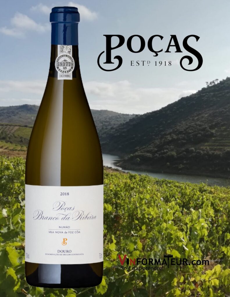 Bouteille de Branca da Ribeira, Manoel D. Poças Junior, Portugal, Douro, vin blanc, 2019