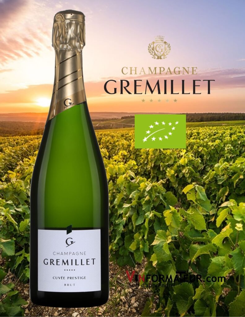 Bouteille de Champagne Gremillet, Cuvée Prestige Bio, France, Champagne, Gremillet, non millésimé