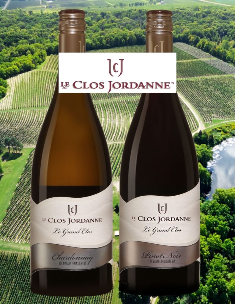 Bouteilles de Le Clos Jordanne, Le Grand Clos, Chardonnay, Pinot Noir Ontario, Péninsule du Niagara, 2019.