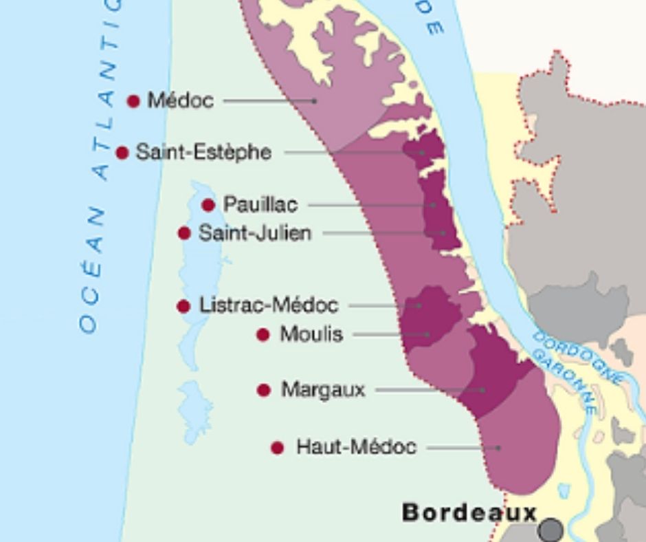 Carte viticole du Médoc