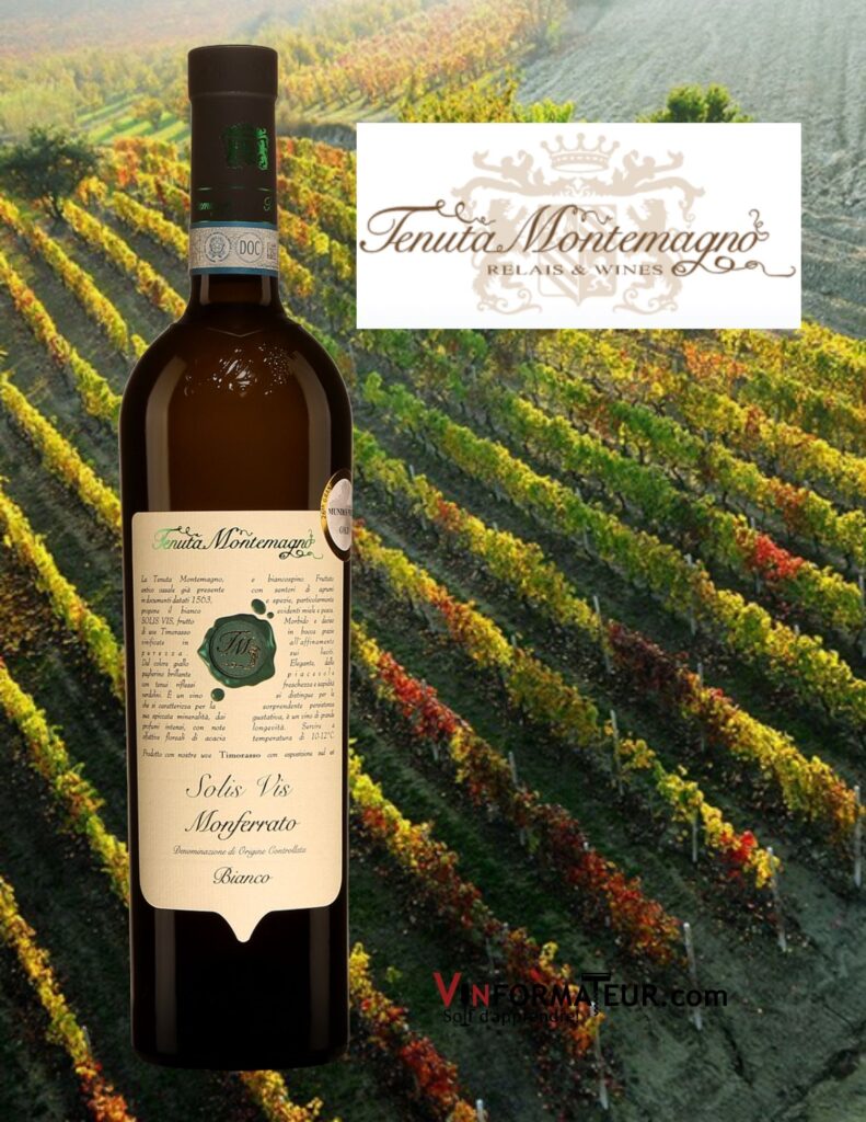 Bouteille de Solis Vis, Italie, Piémont, Monferrato, Tenuta Montemagno, vin blanc, 2020