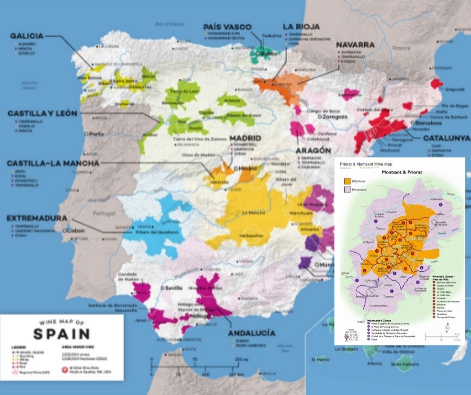 Carte viticole Espagne, Priorat