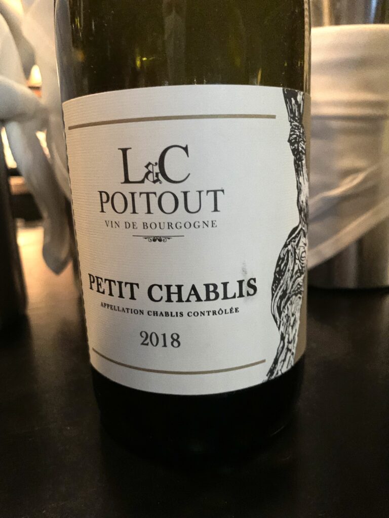 Bouteille de Petit Chablis, L&C Poitout, 2018