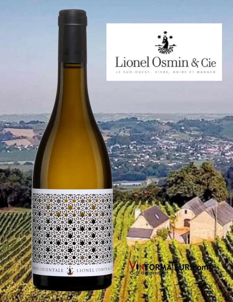 Bouteille de La Baie Orientale, France, Sud-Ouest, IGP Comté Tolosan (Gers), Lionel Osmin, vin blanc, 2020