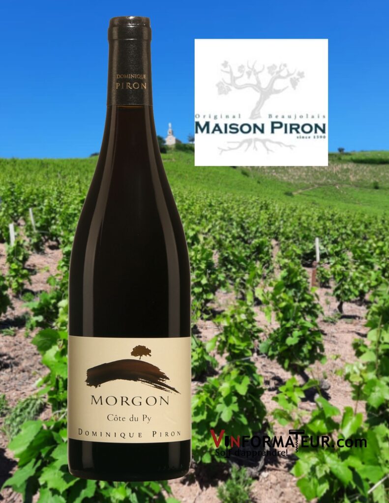 Bouteille de Morgon, Cotes de Py, Beaujolais, Morgon, Domaines de Dominique Piron, vin rouge, 2018