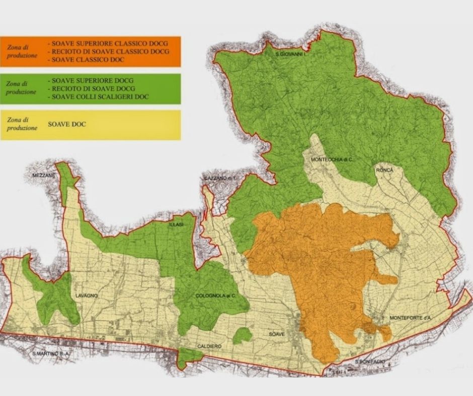 Classification des zones de production - Soave Consorzio Tutela