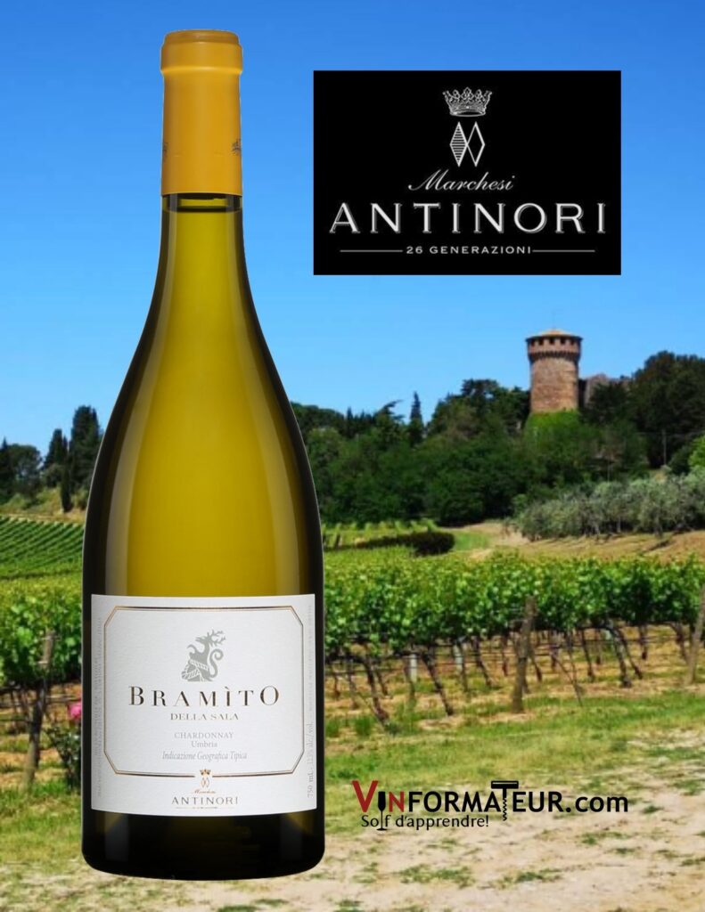 Bouteille de Bramito della Sala, Chardonnay, Italie, Ombrie IGT, 2020