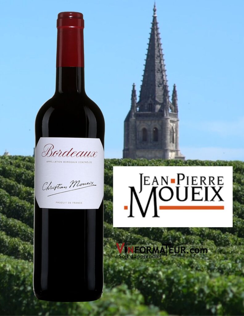 Bouteille de Christian Moueix, Bordeaux, vin rouge, 2018