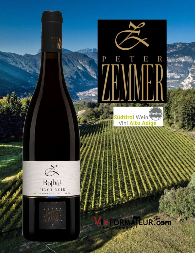 Bouteille de Pinot Noir, Rolhut, Italie, Alto adige DOC/Sudtirol, Peter Zemmer, 2019