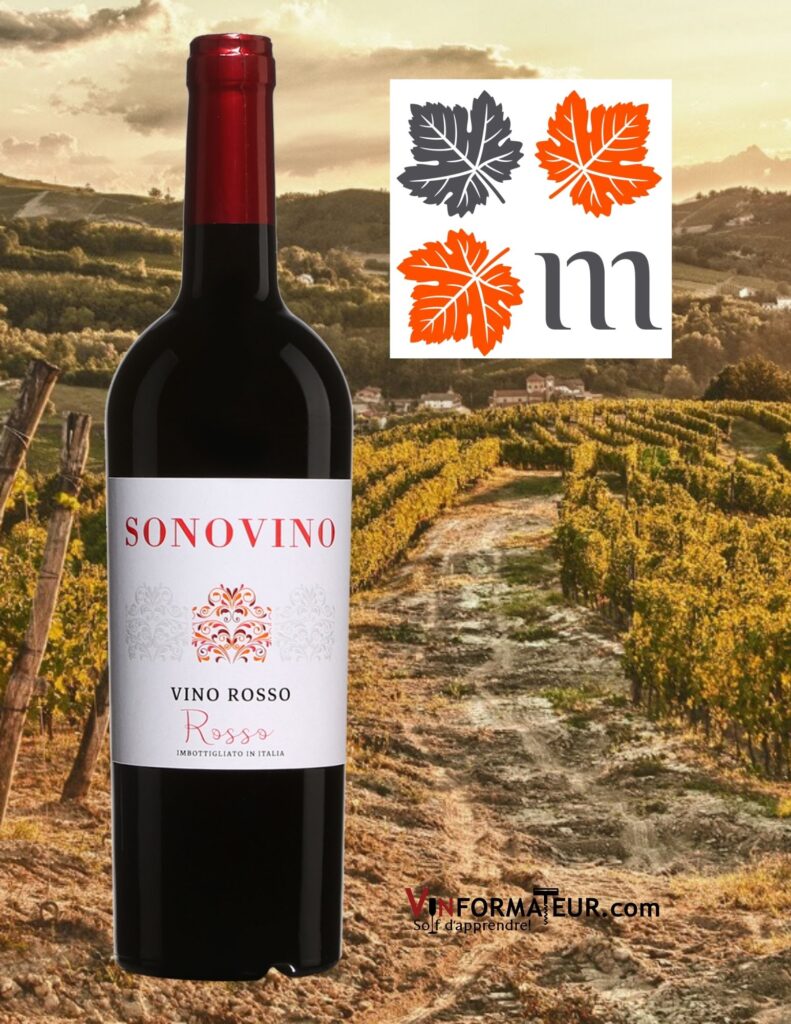 Bouteille de Sonovino, Vino Rosso, appellation VCE