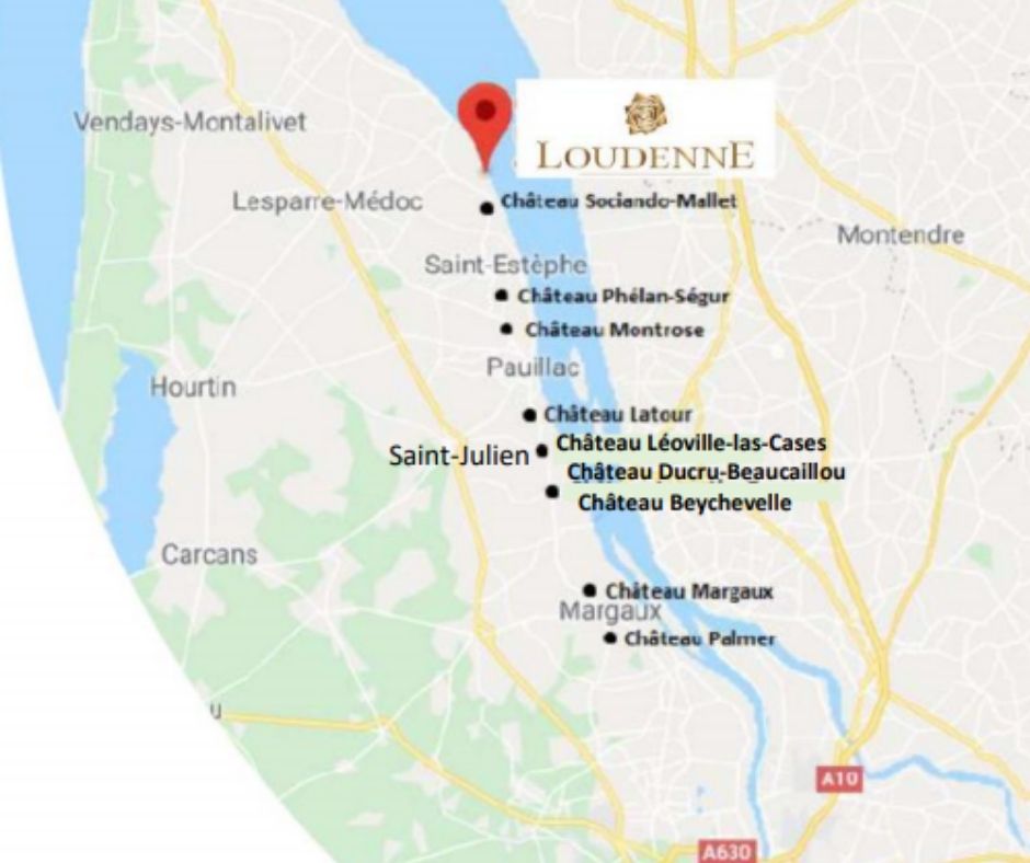 Carte viticole Château Loudenne