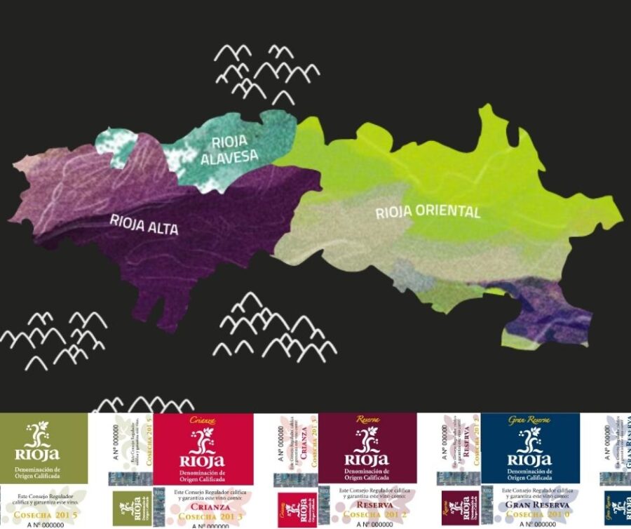 Carte viticole Rioja et classification