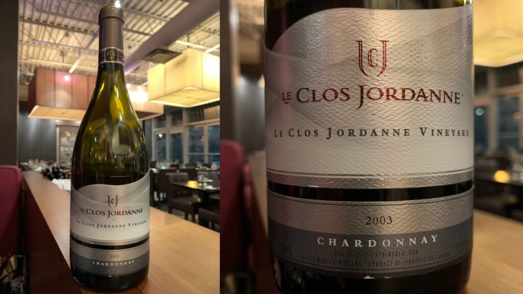 Bouteille de Le Clos Jordanne Chardonnay 2003.