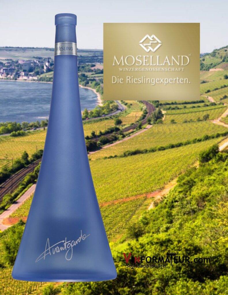 Bouteille de Avantgarde, Riesling Trocken, Allemagne, Moselland, Qualitatswein bestimmter Anbaugebiete (QbA), vin blanc, 2020