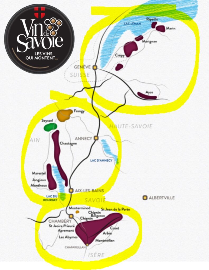Carte viticole de Savoie