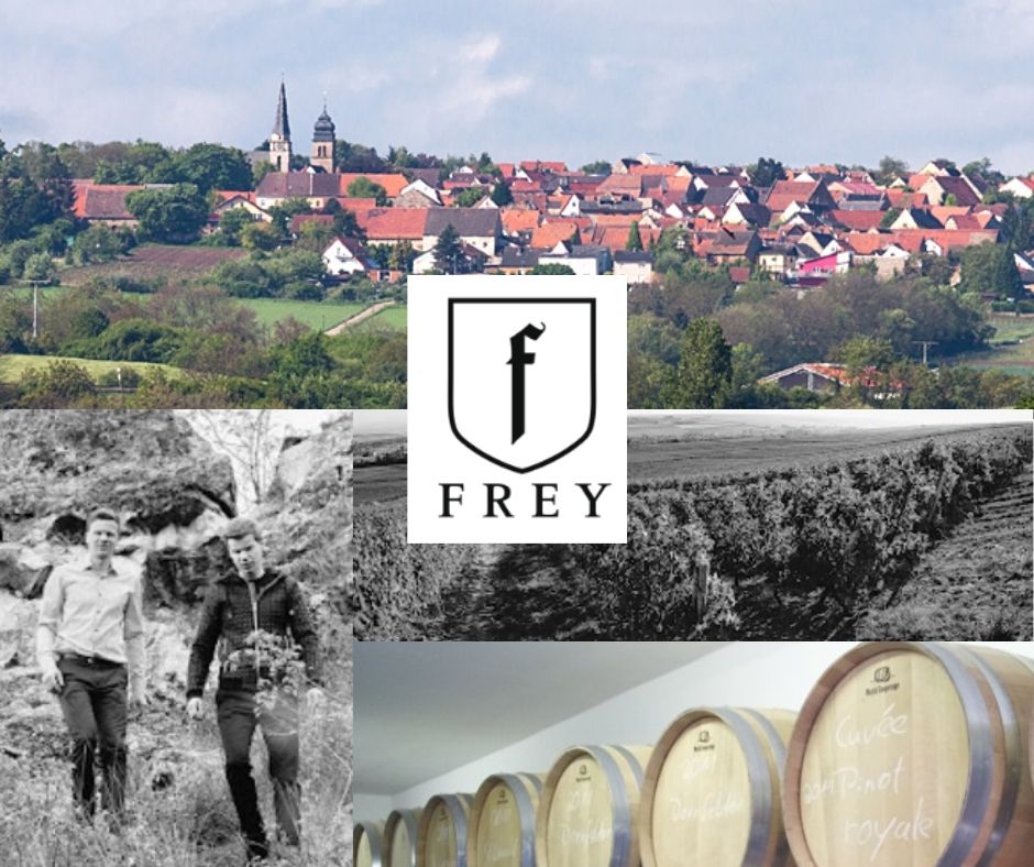 Weingut Frey: Philippe et Christofer Frey, chai, vignobles, Village d'Ober-Flörsheim