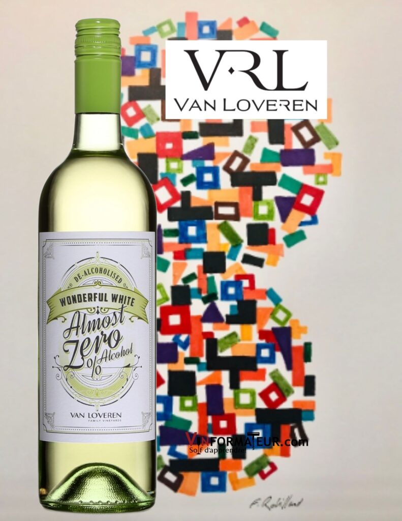 Bouteille de Almost Zero, Merveilleux blanc, Sauvignon blanc, Afrique du Sud, Robertson Valley, Van Loveren, vin blanc désalcoolisé