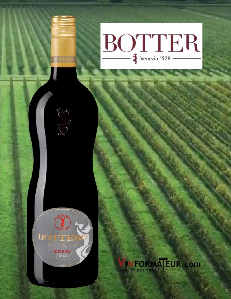 Bouteille de Bottero di Cello, Italie, Vino de Tavola, Casa Vinicola Botter, vin rouge, 1l, 2020 - NOUVEL HABILLAGE