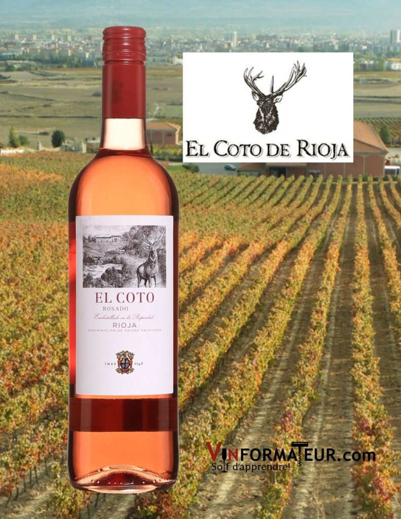 Bouteille de El Coto, Rosado, Espagne, Rioja, (vin rosé) 2020