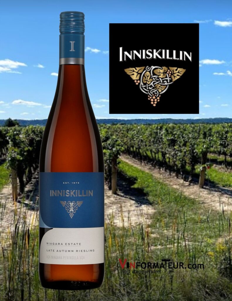 BOuteille de Inniskillin, Canada, Niagara-on-the-Lake, Niagara Estate, Late Autumn, Riesling, vin blanc, 2020
