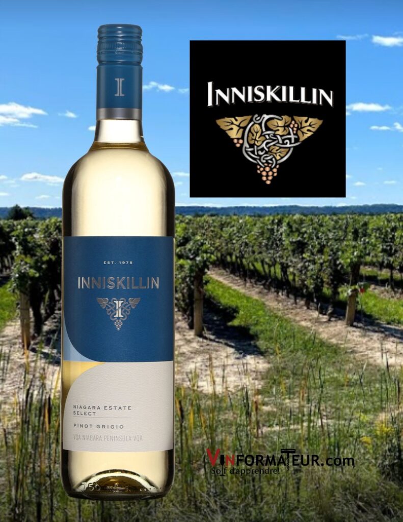 Bouteille de Inniskillin, Canada, Niagara-on-the-Lake, Niagara Estate Select, Pinot Grigio, vin blanc, 2021