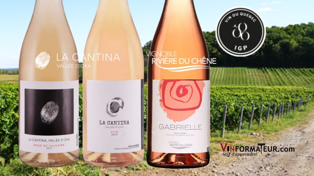 On achète les vins rosés de la Cantina et de la Rivière des Chênes!!