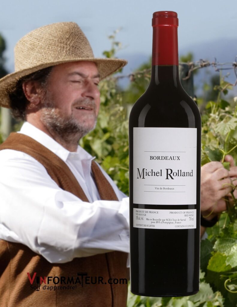 Bouteille de Michel Rolland, France, Bordeaux, vin rouge, 2012