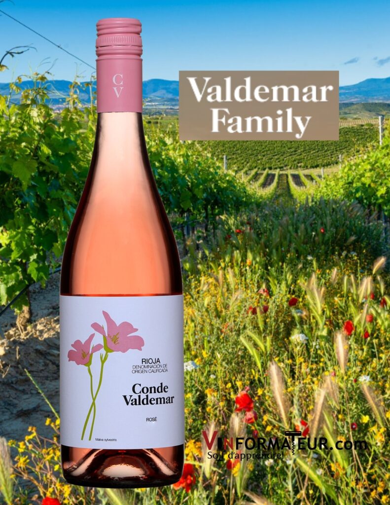 Bouteille de Conde Valdemar, Rosé, Espagne, Rioja, Bodegas Valdemar, vin rosé, 2021