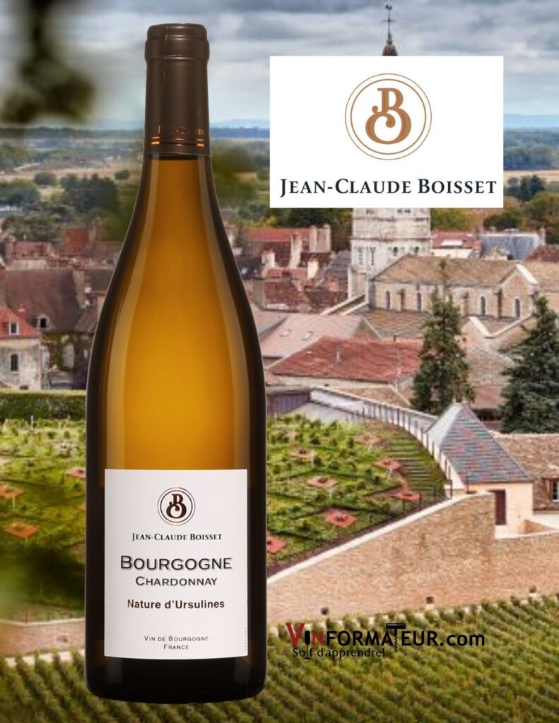 Bouteille de Jean-Claude Boisset, Bourgogne, Nature d’Ursulines, vin blanc nature, 2019