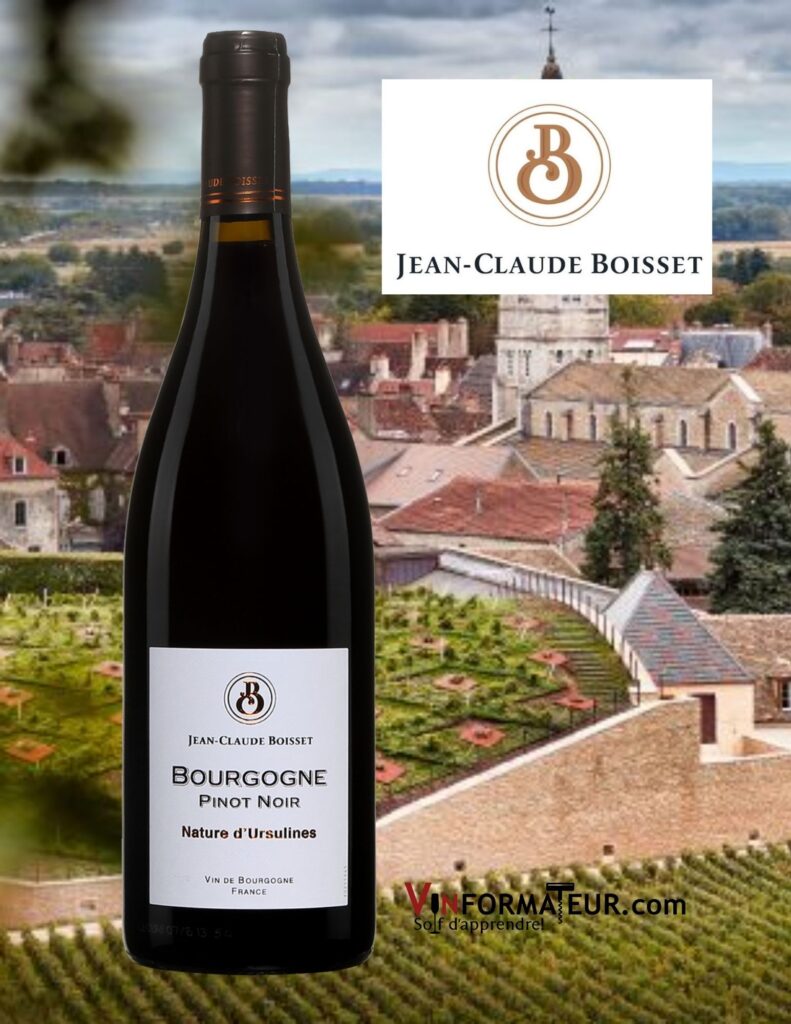 Bouteille de Jean-Claude Boisset, Nature d’Ursulines, Bourgogne, vin rouge nature, 2019