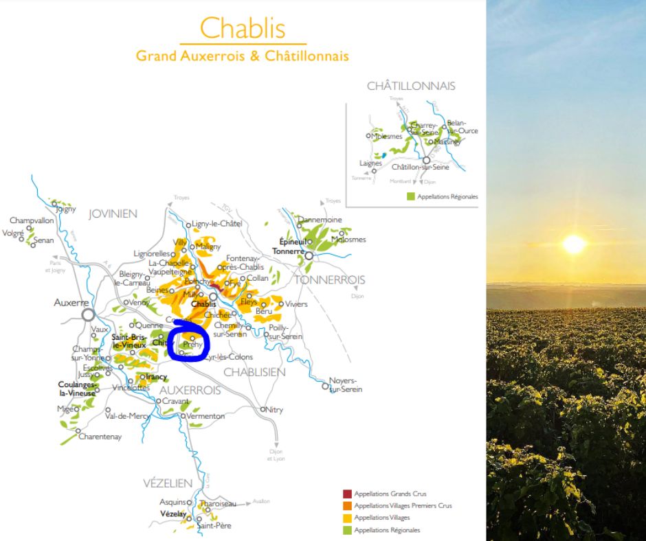 Carte viticole Chablis