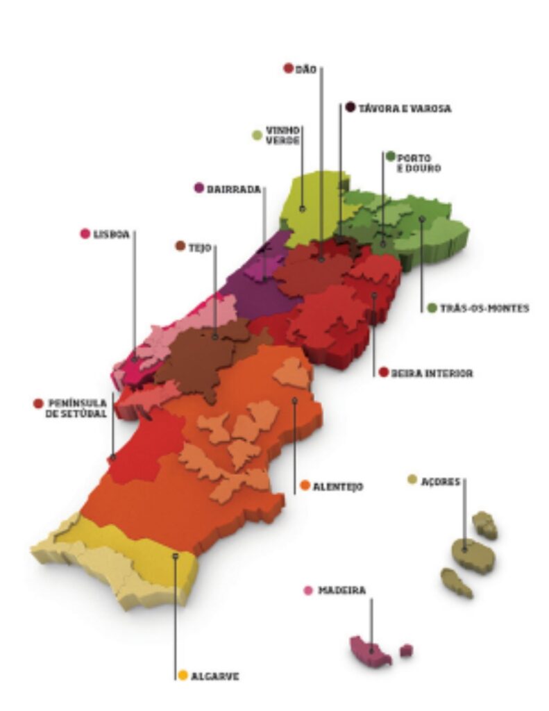 Carte viticole Portugal