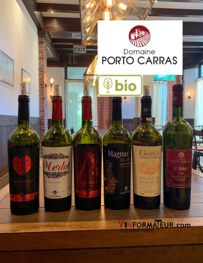 Dégustation des vins rouges Domaine Porto Carras