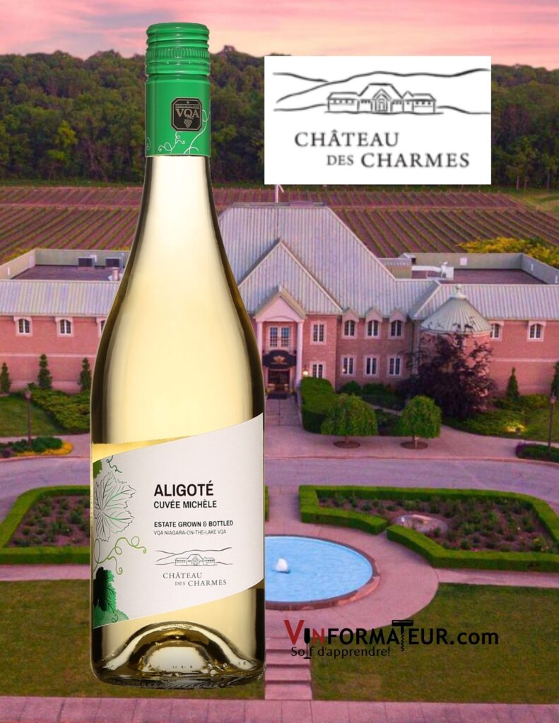 Bouteille de Aligoté, Château des Charmes, Cuvée Michèle, Ontario, Péninsule du Niagara, 2019