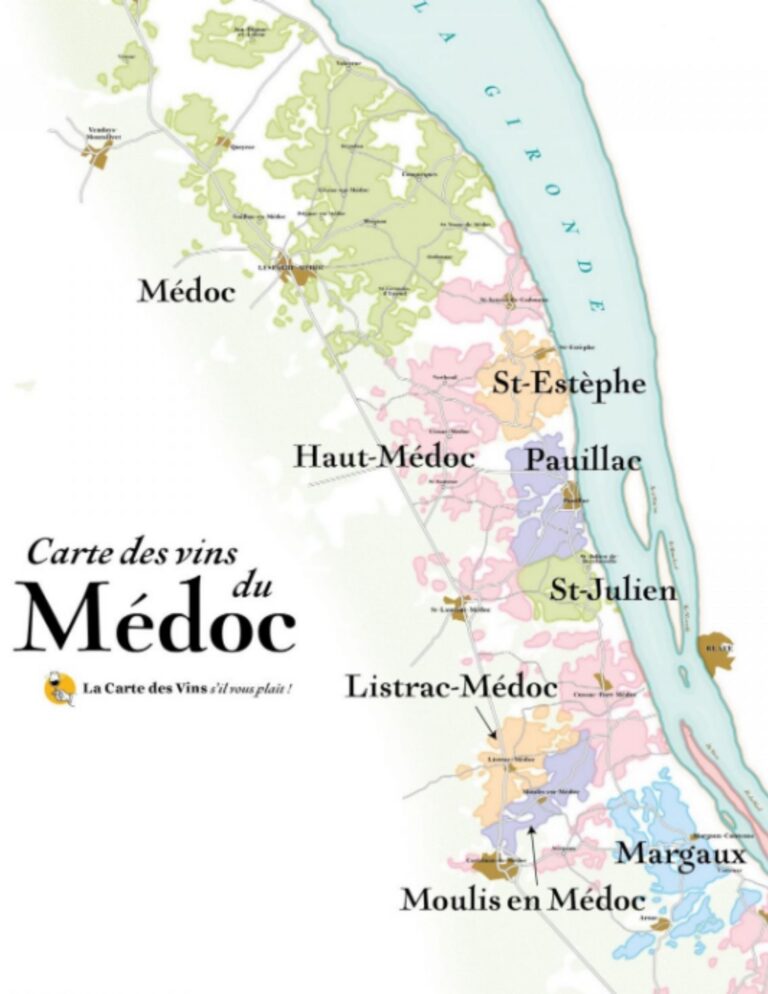 Carte viticole du Médoc