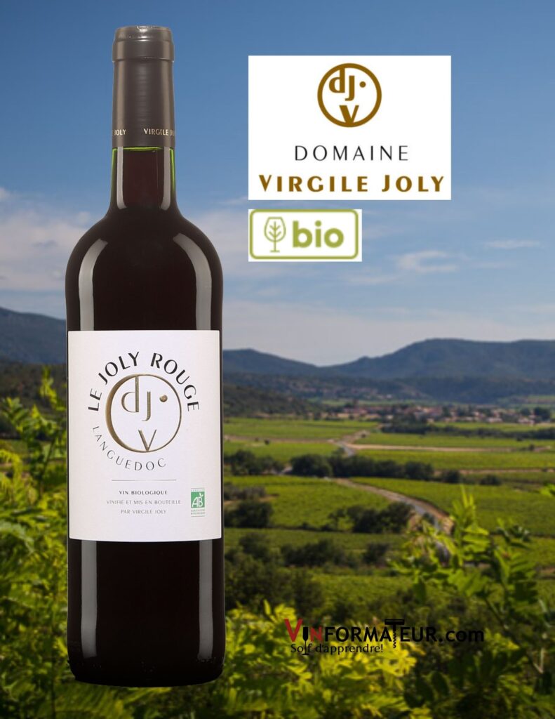 Bouteille de Le Joly Rouge, France, Languedoc-Roussillon, Domaine Virgile Joly, vin rouge, bio, 2019