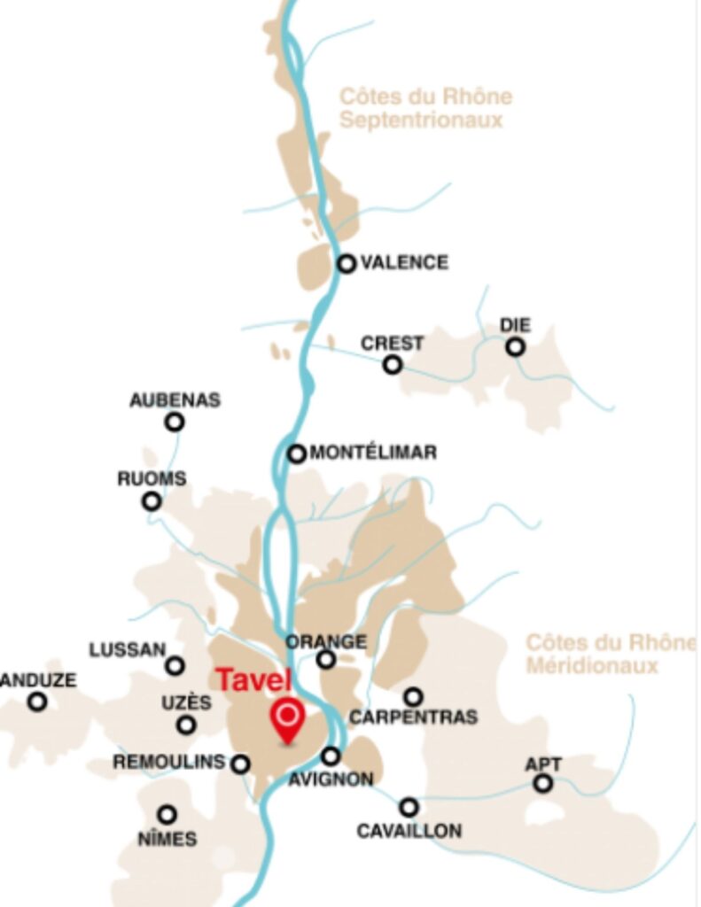 Carte viticole Tavel