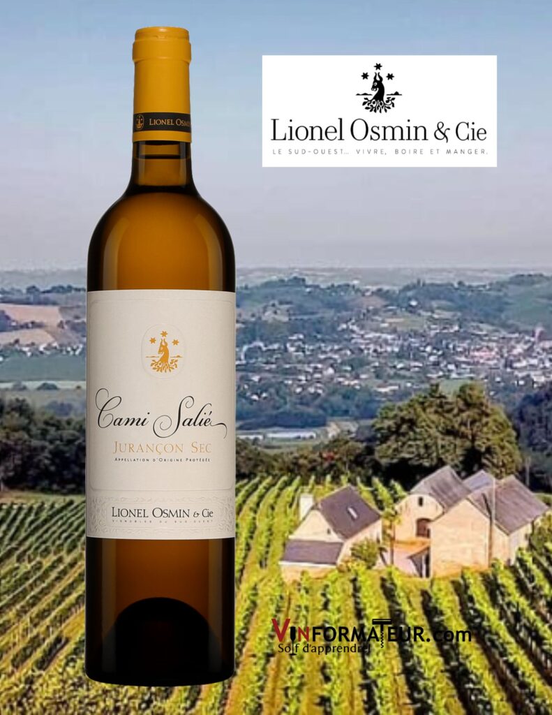 Bouteille de Cami Salié, Jurançon sec, vin blanc, France, Sud-Ouest, 2021