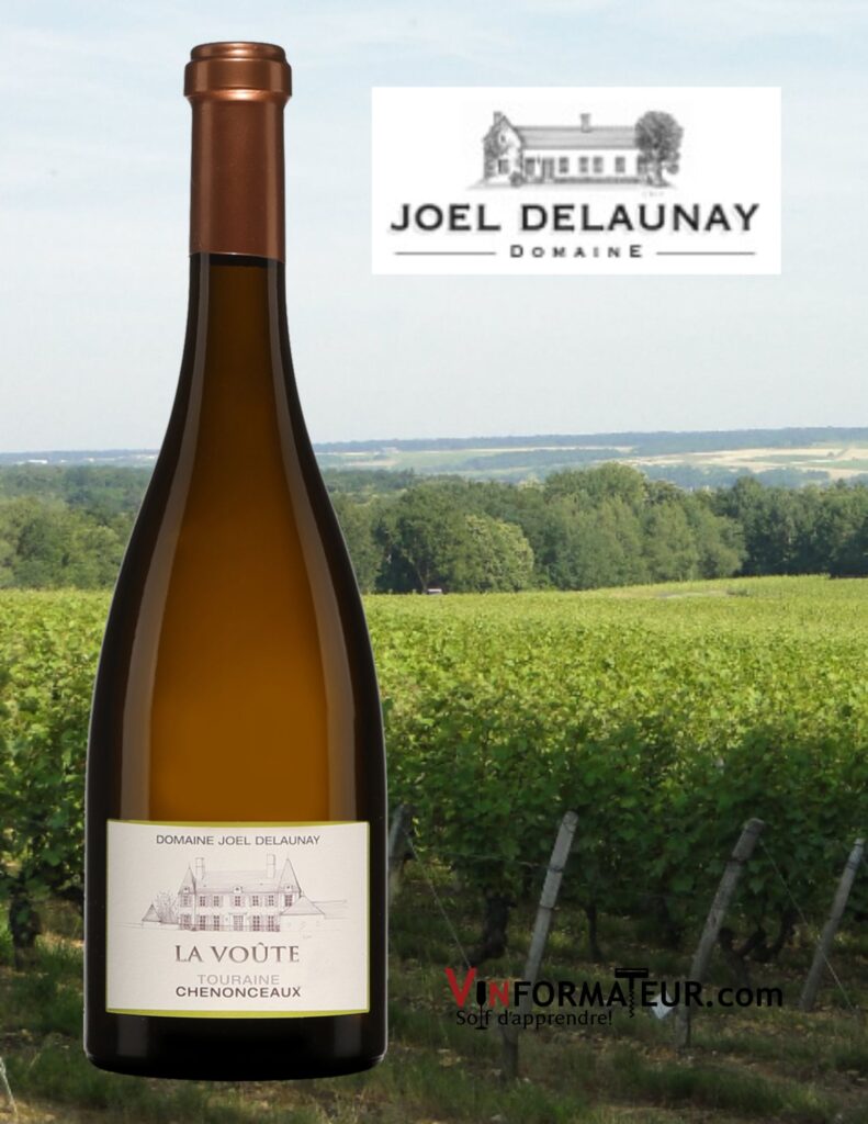 Bouteille de La Voûte, France, Val de Loire, Touraine, Chenonceaux, Joel Delaunay, vin blanc, 2020
