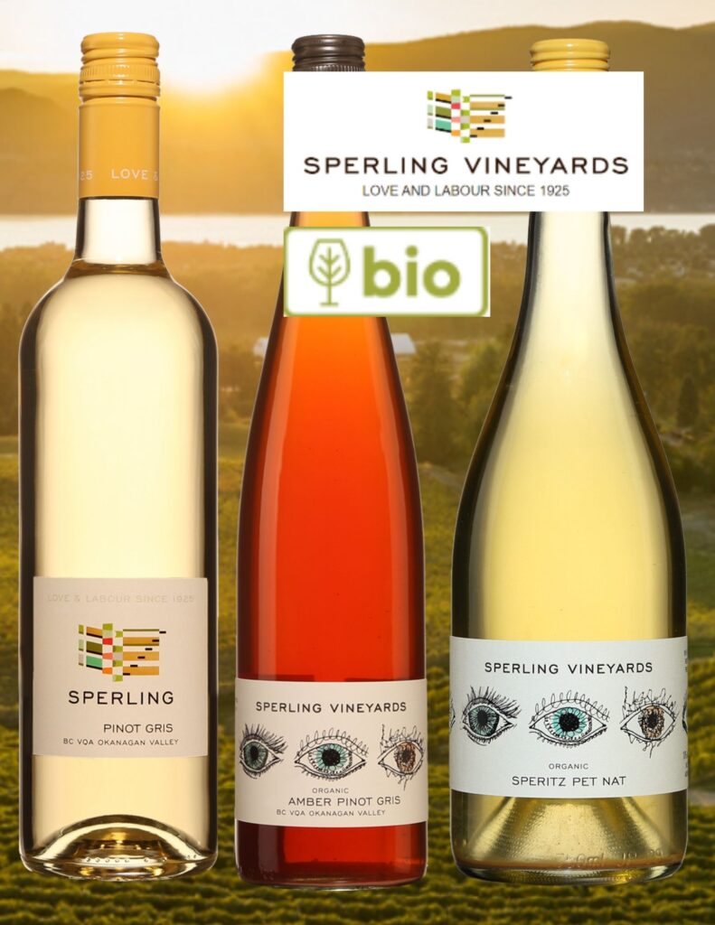 Sperling Vineyards: Pinot gris 2021, Amber Pinot gris 2021, Speritz Pet-Nat 2021. Des vins bio étonnnants issus de la philosophie ''nature''.