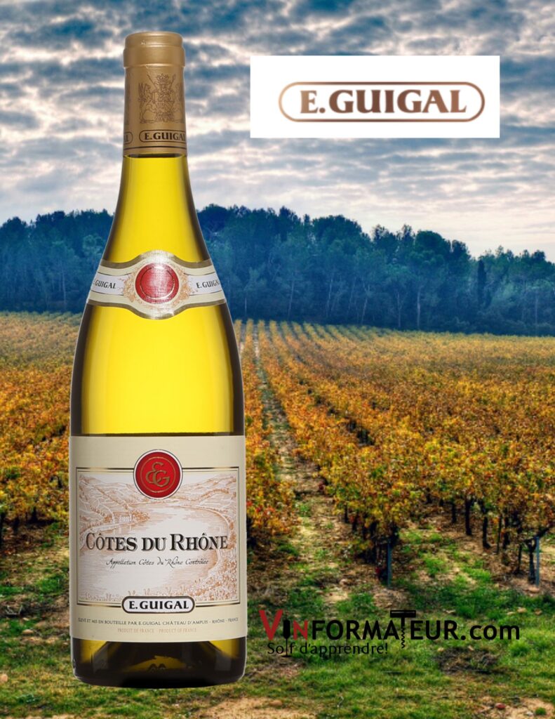 Bouteille de E. Guigal, Côtes du Rhône, vin blanc, 2020 (2021 disponible)