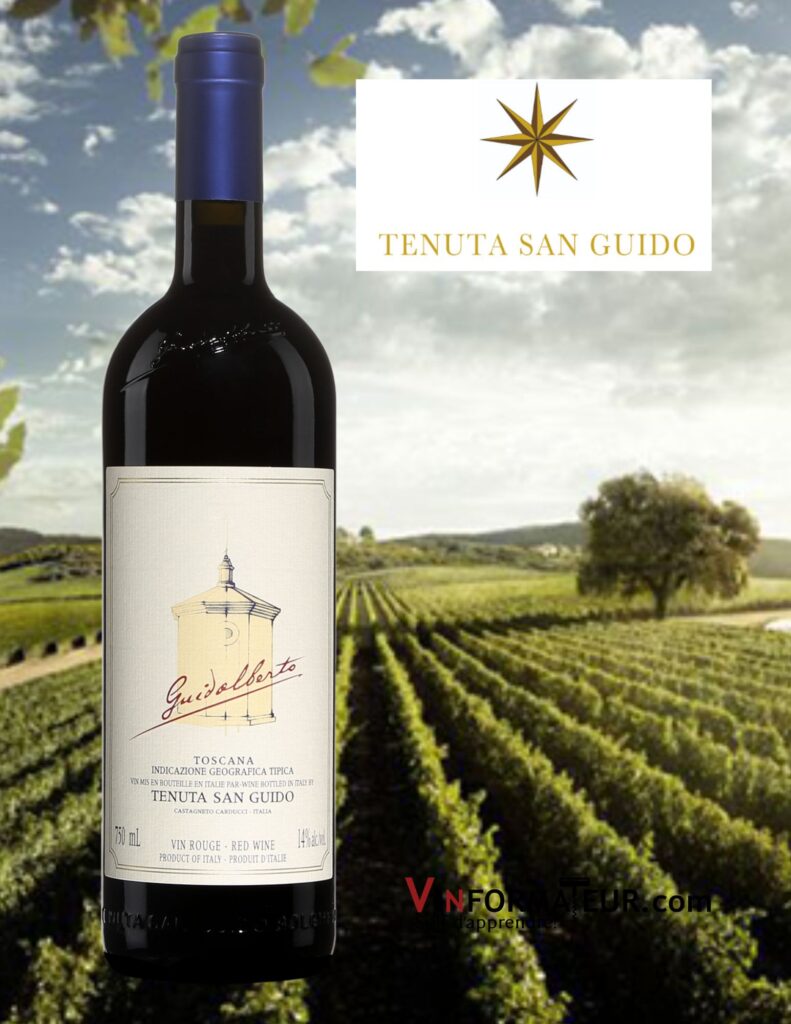Bouteille de Tenuta San Guido, Guidalberto, IGT Toscana, vin rouge, 2020