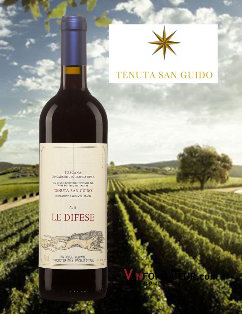 Bouteille de Tenuta San Guido, Le Difese, IGT Toscana, vin rouge, 2020