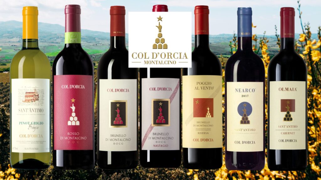 BOuteilles - Les vins de la maison Col d'Orcia de Montalcino.