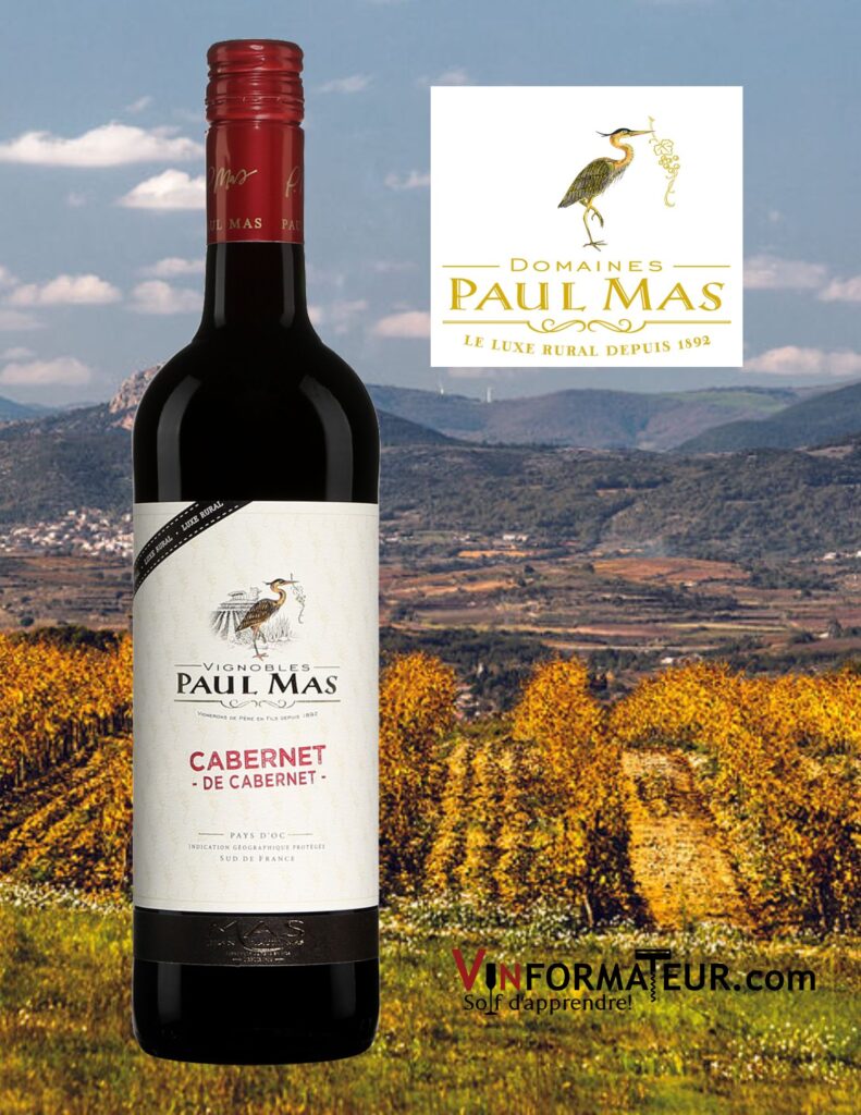 Cabernet de Cabernet, Domaines Paul Mas, Languedoc-Roussillon, vin rouge, 2020 bouteille