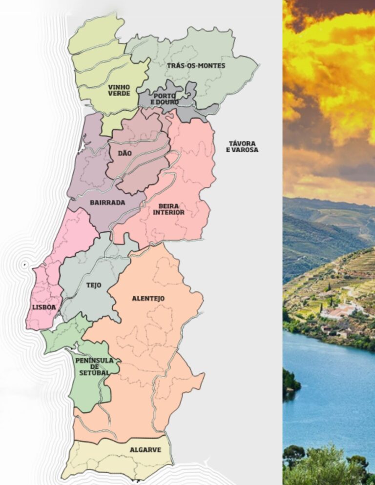 Carte viticole du Portugal