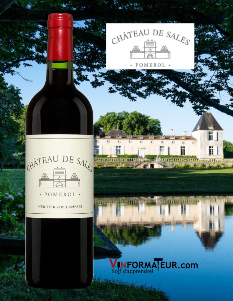 Château de Sales, Cuvée Héritiers de Lambert, Bordeaux, Pomerol, vin rouge, 2018 bouteille