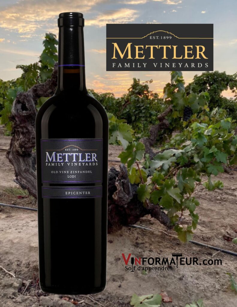 Mettler, Zinfandel, Californie, Lodi AVA, vin rouge, 2018 bouteille